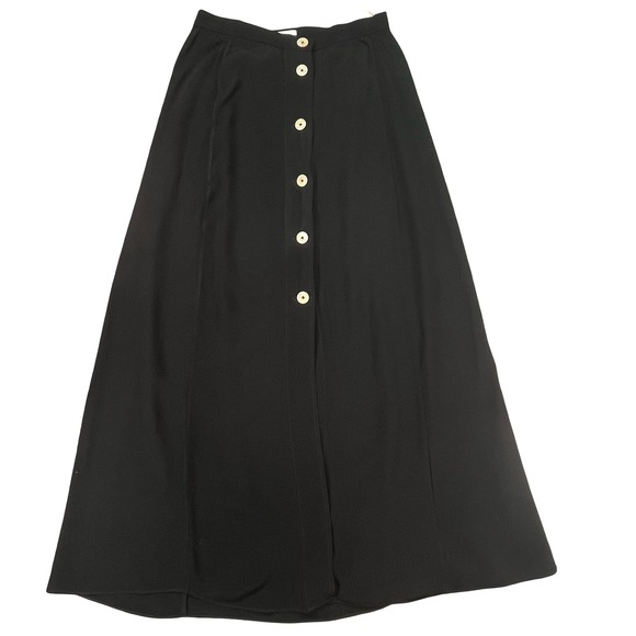 Wilfred Dresses & Skirts - Wilfred Women Maxi Skirt Black Button Front High Waist Minimalist 78059 Size 2